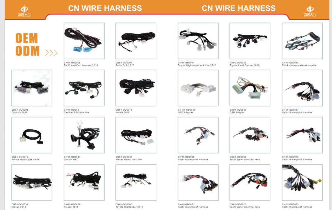 Customized Automotive Electronic Waterproof Connector Wiring Harness for Different Brands Connector