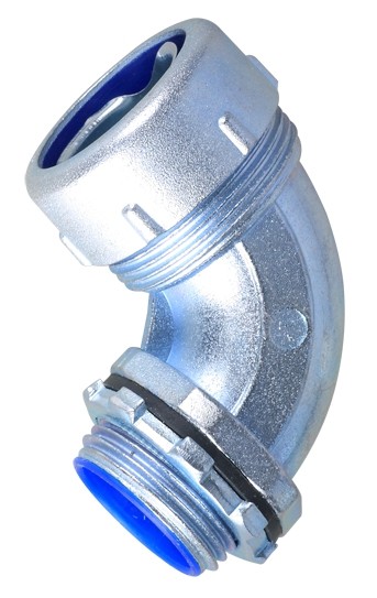 Quality Type 90 degree angle flexible conduit liquid tight connector , flexible conduit angle type for sale