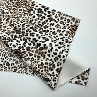 China Versatile Soft PU Synthetic Leather Leopard Print Elastic Bottom factory