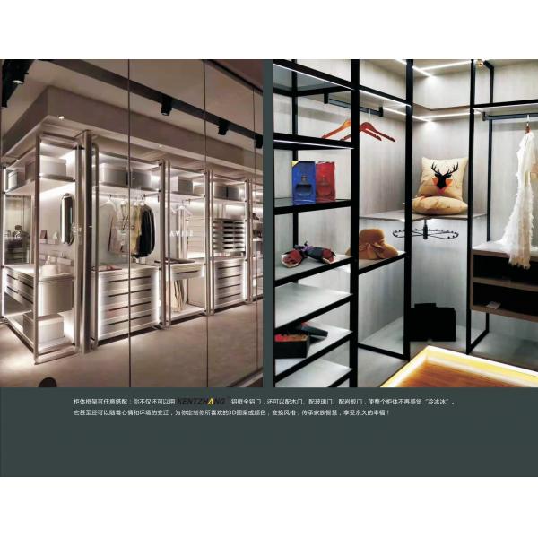 Quality Alloy 6061 Aluminium Closet Doors Transparent Wardrobe OEM ODM for sale