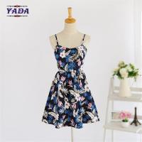 China Summer new lady backless beach patterns casual loose t-shirt prom dress ladies fashion clothing for sale factory