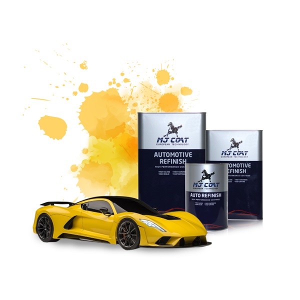 Quality SGS Easy Spraying Automotive Top Coat Paint 2K Golden Green Auto Paint for sale