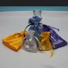 China 8 * 10cm Shoe Blue / Yellow Clutch Bag , Wedding Jewelry Satin Cosmetic Bag factory