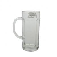China 385ML Large Glass Beer Mug Clear Heavy Beer Glasses Cylindrical factory
