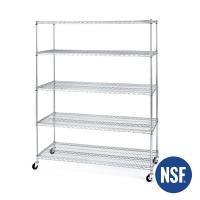 Buy cheap Chrome Commercial Wire Shelving With Casters Heavy Duty NSF Certificate from wholesalers