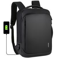 China BSCI Business Laptop Backpack 15.6 Inch USB Charging Leather Computer Bag 1000g factory