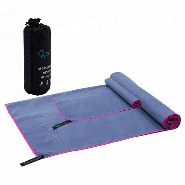 Quality Personalised Suede Printed Microfiber Gym Towel Quick Dry For Sea Swimming for sale
