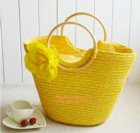 China HOT! Handmade girl Summer bags Beach bag female bag rattan straw bags woven bamboo handbag factory