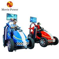 China VR Theme Park Rides 9D Kids Racing Game Simulator Coin Operated Car Arcade Machine for sale