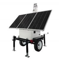 China 20ft Mast Mobile Solar CCTV Trailer For Warehouse Airport Security factory