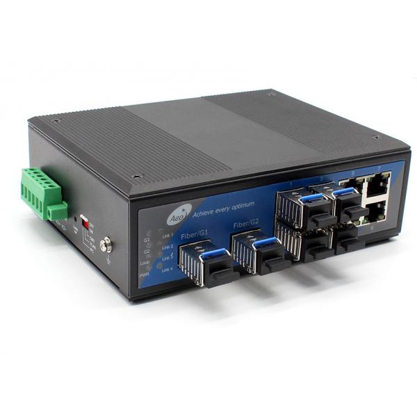 Quality SFP Fiber Switch 2 Gigabit SFP and 4 10/100Mbps Ethernet and 4 10/100Mbps SFP for sale