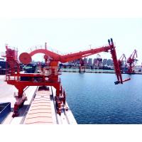 China High Capacity Cement Ship Unloader Red Color Installed On Barge Dustless factory