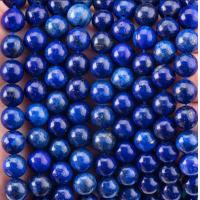China Semi Precious Stone Lapis Lazuli Round Bead Crystal Gemstone Loose Bead Strands for DIY Jewelry Making factory