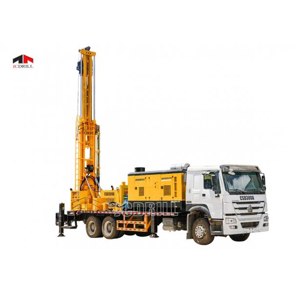 Quality 300m Water Borehole Drilling Machine , Truck Mounted Water Well Digging Equipment for sale