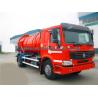 China Red Diesel Sewage Suction Truck 6 Cubic Meters with 5m Suction Depth , EURO II factory