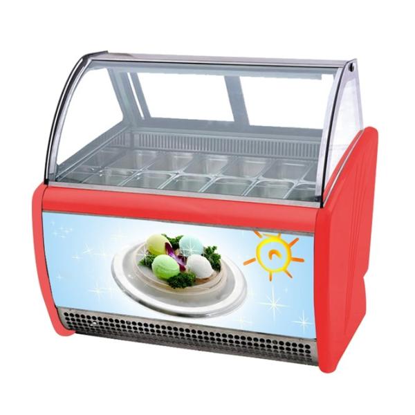 Quality Multifunctional Ice Cream Showcase For Dessert Shop for sale