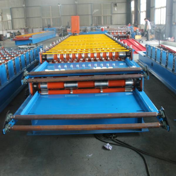 Quality Seamless Double Layer Roof Panel Roll Forming Machine 1200 Mm Feeding Width for sale