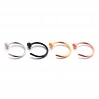 China Titanium Black Gold Plated Surgical Steel Nose Rings Nose Studs for sale