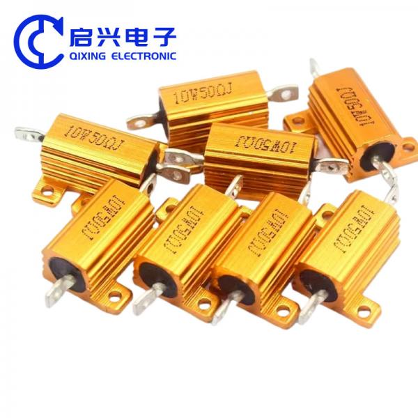 Quality High Power Gold Aluminum Shell Wire Wound Resistor 20W OEM ODM for sale
