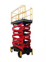 China Lifting Height 16m Mobile Scissor Lift Hydraulic Lift Aerial Work Platform 300Kg Loading Capacity factory