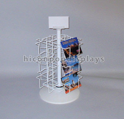 China Retail Metal Spinner Display Rack Countertop , Spinning Book Rack For Postcard factory