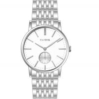 China Quartz Man fashion silver stainless steel watch , men’s luxury watches factory