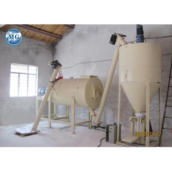 Quality Carbon Steel Ribbon Mixer , Automatic Packing Dry Mortar Equipment 3T/H Output for sale