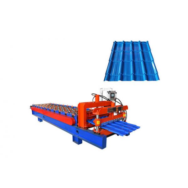Quality 840mm Width Glazed Tile Roll Forming Machine Connect Bar 25mm For Flat Sheet And Tile for sale