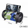 China CH-M03 medium barrel with flashlight bluetooth speaker   bluetooth smart speaker Blue / Camouflage Green / Flag factory