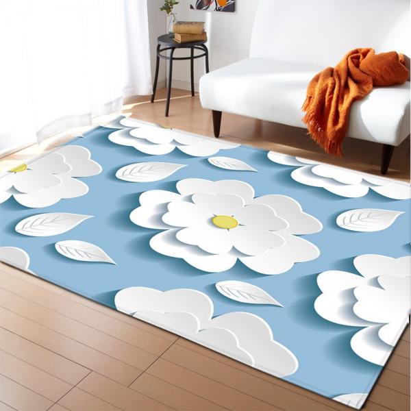 Quality Flower Texture New Cartoon Large Carpet Source Wholesale Feather ins Style Bedroom Floor Mats for sale