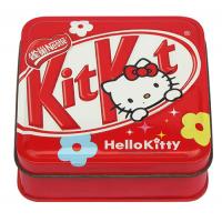 Quality Hello Kitty Tin Candy Containers ,Blank Inside And CYMK Outside ,Square Tin Can for sale