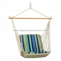 China Single Cushioned Outdoor Hanging Hammock Swing Chair Soft  Polycotton Comfortable factory