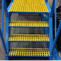 China Yellow Walkway FRP Grating Non Slip Fiberglass Grating Panels 30*30mm Size factory