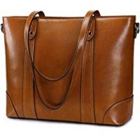 China 15.6 Inch Laptop Leather Tote Bag For Women PU Polyester Material factory