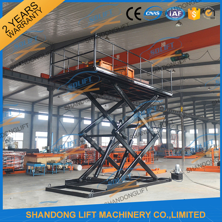 China 2-20 Ton Hydraulic Scissor Car Lift With 2-10 Meters Height Painting / Galvanizing Surface Treatment factory