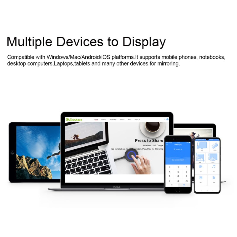 UHD 4K BYOD Wireless Presentation Device Long Range Transmittion For ...