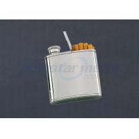 China Customized 2 In 1 Stainless Steel Engraved Hip Flask / Cigarette Holder factory