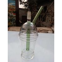 china Glass smoking pipe clean glass pipe  Starbucks glass rig with 14mm joint glass water pipe