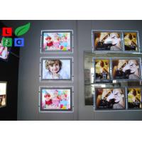 China Portrait View Crystal Light Box Display A2 Size With Cable Hanging Kits factory