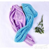 China Super Absorbent Fast Drying Microfiber Hair Turban Towel Wrap factory