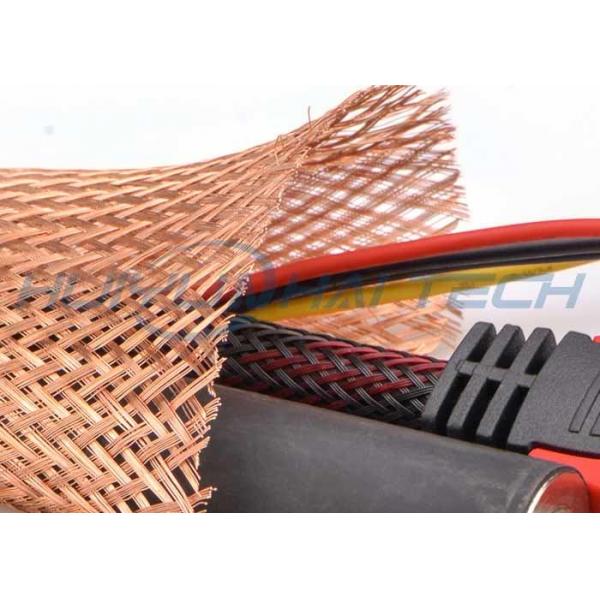 Quality Meta Tinned Copper Braided Sleeving , Expandable Cable Shielding Sleeve for sale