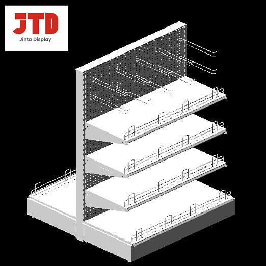 Quality 2100mm Supermarket Display Shelving ISO9001 Double Side Shelf for sale