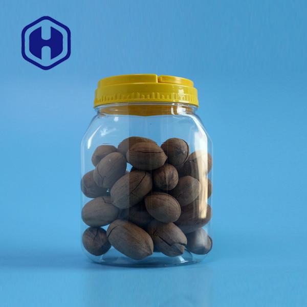 Quality 830ml Peanut Cashew Air Tight Plastic Jar with Clear Screw Lid Food Grade for sale