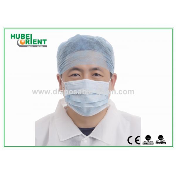 Quality 20 - 40 Gsm PP SMS Doctor Disposable Head Cap Elastic At Back For Medical Situation for sale