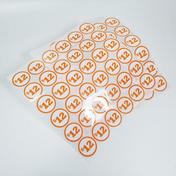 Quality Glossy Custom Retail Labels BOPP Film Price Tag Adhesive CMYK Circle Sticker for sale