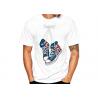 China White Sublimation Printed Casual T - Shirts Cotton Crew Neck Regular Fit factory