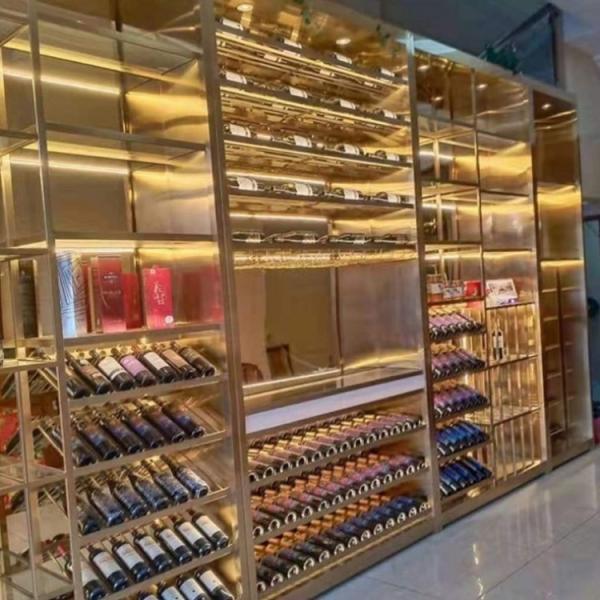 Quality Led Metal Wine Cabinet Bar Living Room Red Wine Storage Unit for sale