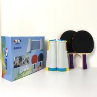 China Retractable Table Tennis Rackets Set Net Ping Pong Paddle Net Balls Set factory
