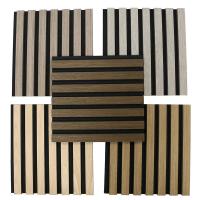 Quality Fire Resistant Interior Wall Wooden Slatted Sound Absorption Mdf Slat Board for sale