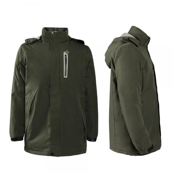 Quality Snow Windbreaker Electric Coat Warmer Polyester Heated Cotton Jacket with Hood for sale